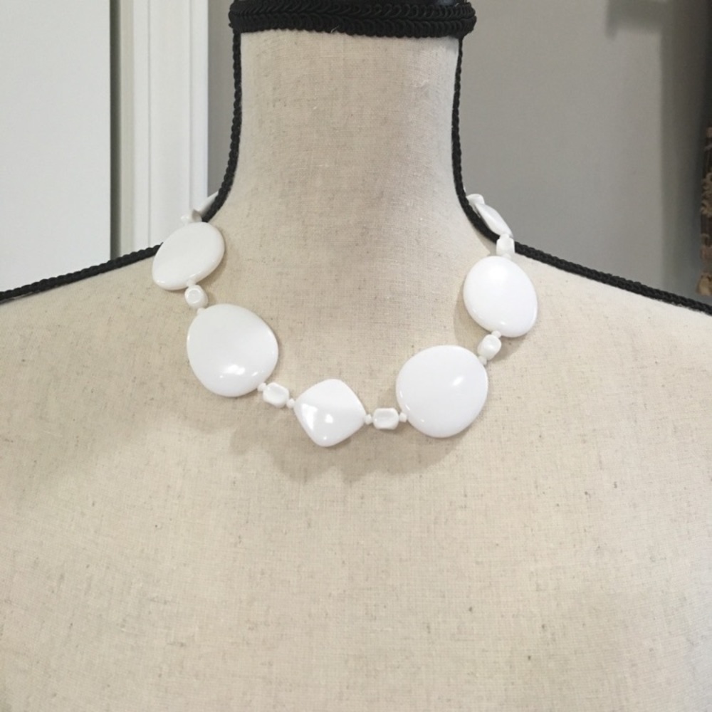 White beaded necklace